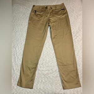Michael Kors Women's Tan Beige Front Zipper Pockets Knit‎ Pants Size 4